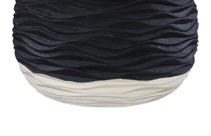 Phillips Collection Wavy Ceramic Sculpture Vase with Dual Tone Finish and Relief Texture for Modern Decor LG PH120771