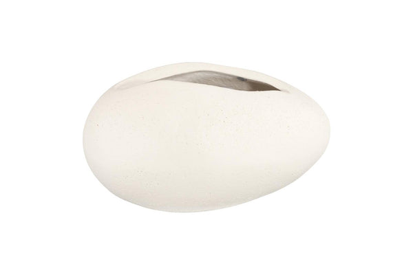Phillips Collection Egg Form Sculptural Vase with Matte Stone Cast Finish for Modern Organic Interiors Small PH120772