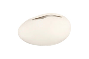Phillips Collection Egg Form Sculptural Vase with Matte Stone Cast Finish for Modern Organic Interiors Small PH120772