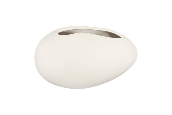 Phillips Collection Egg Form Sculptural Vase with Matte Stone Cast Finish for Modern Organic Interiors Large PH120773