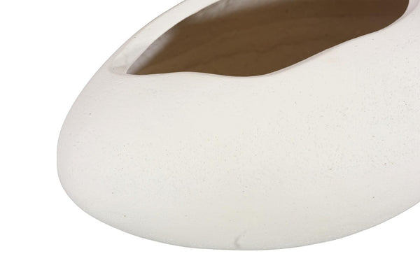 Phillips Collection Egg Form Sculptural Vase with Matte Stone Cast Finish for Modern Organic Interiors Large PH120773