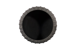 Phillips Collection Vertical Fluted Resin Vase with Stone Matte Finish for Modern Minimalist Decor PH120784