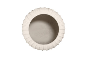 Phillips Collection Vertical Fluted Resin Planter with Stone Cast Finish for Patio or Entryway PH120785