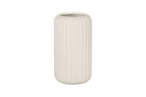 Phillips Collection Vertical Fluted Resin Planter with Stone Cast Finish for Patio or Entryway PH120785