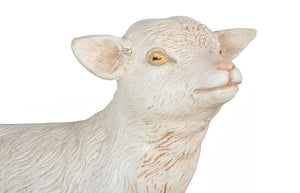 Phillips Collection Goat Sculpture Laying Pose Cast Resin White Gel Coat Modern Decorative Accent PH120919