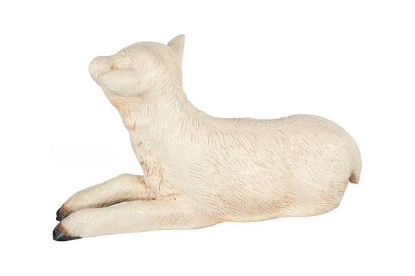 Phillips Collection Goat Sculpture Laying Pose Cast Resin White Gel Coat Modern Decorative Accent PH120919