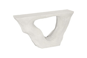 Phillips Collection Strata Sculptural Console Table Limestone Textured Resin Entryway Accent Modern Roman Stone PH121085