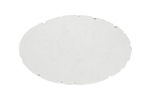 Phillips Collection Shear Oval Stone Composite Coffee Table Sculpted Relief Grooves for Modern Living Rooms PH121183