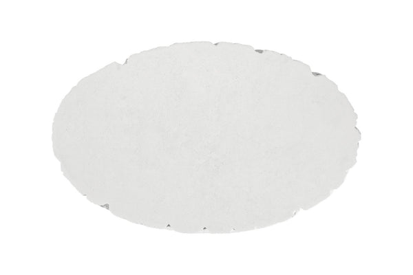 Phillips Collection Shear Oval Stone Composite Coffee Table Sculpted Relief Grooves for Modern Living Rooms PH121183