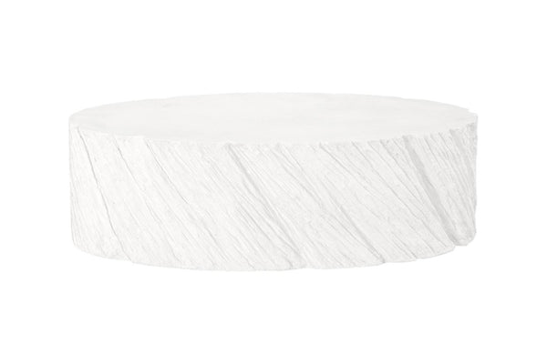 Phillips Collection Shear Oval Stone Composite Coffee Table Sculpted Relief Grooves for Modern Living Rooms PH121183