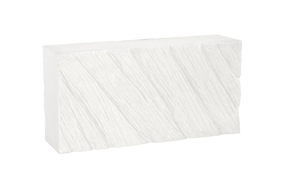 Phillips Collection Shear Sculptural Console Table Cast Resin Stone Finish Entryway Architectural Accent PH121184