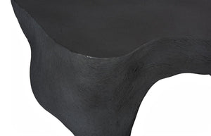 Phillips Collection Strata Sculptural Resin Stone Coffee Table with Carved Opening for Modern Living Rooms PH121981