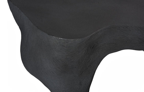 Phillips Collection Strata Sculptural Resin Stone Coffee Table with Carved Opening for Modern Living Rooms PH121981