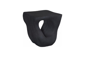 Phillips Collection Strata Sculptural Side Table Matte Charcoal Stone Finish Organic Architectural Form PH121982