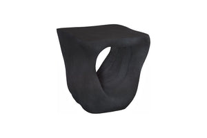 Phillips Collection Strata Sculptural Side Table Matte Charcoal Stone Finish Organic Architectural Form PH121982