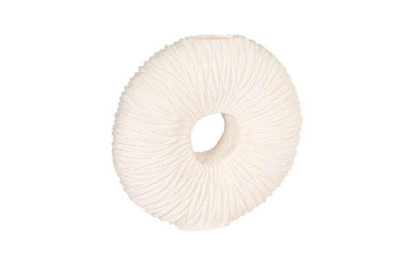 Phillips Collection Waves Circle Vase - Modern Organic Design in Off-White, Perfect for Dried Flowers or as Art Piece LG PH53119