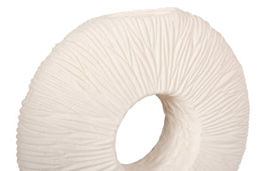 Phillips Collection Waves Small Circle Vase – Durable, Lightweight Design Inspired By Nature's Beauty For Modern Spaces Off White Resin Composite Ph53120