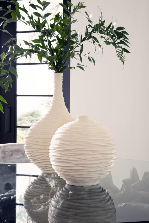 Phillips Collection Waves Resin Composite Sculptural Vase with Textured Organic Form for Modern Home Decor PH53121