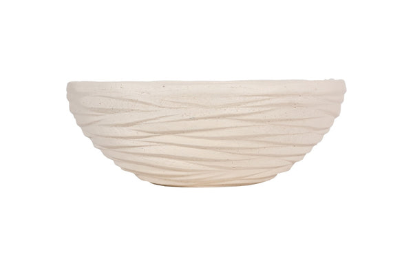Phillips Collection Waves Bowl - Modern Organic Design Inspired By Nature's Patterns For Stylish Home Décor And Functionality Off White Resin Ph53123