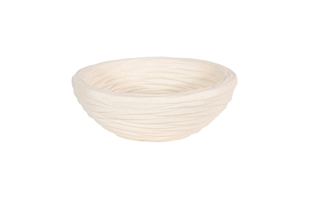 Phillips Collection Waves Bowl - Modern Organic Design Inspired By Nature's Patterns For Stylish Home Décor And Functionality Off White Resin Ph53123