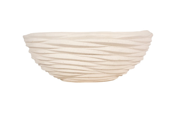 Phillips Collection Waves Bowl - Modern Organic Design Inspired By Nature's Patterns For Stylish Home Décor And Functionality Off White Resin Ph53124