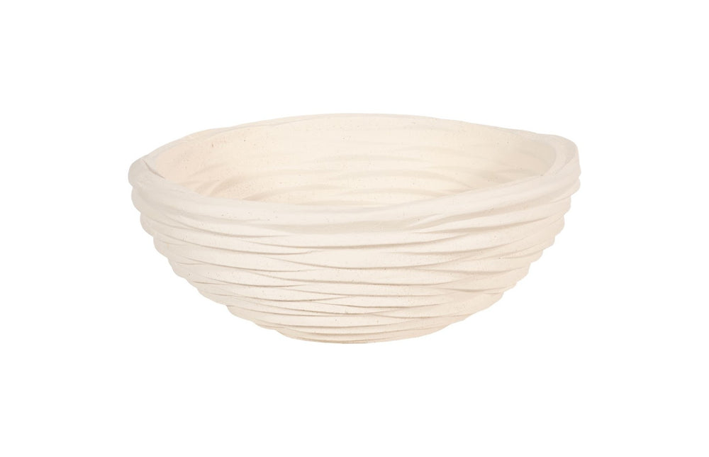 Phillips Collection Waves Bowl - Sculptural Home Accent with Organic Texture for Modern and Coastal Decor Styles Medium PH53124
