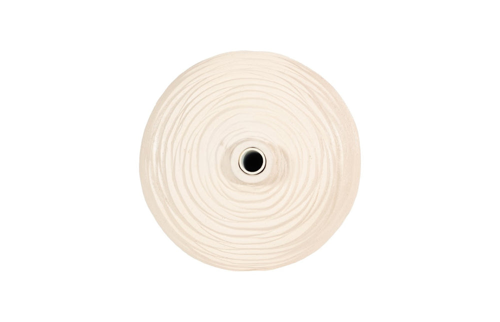 Phillips Collection Waves Sphere Vase - Contemporary Organic Design, Durable Composite, Inspired By Nature's Patterns Off White Resin Composite Ph53125