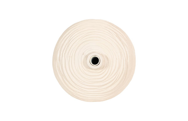 Phillips Collection Waves Sphere Vase - Contemporary Organic Design, Durable Composite, Inspired By Nature's Patterns Off White Resin Composite Ph53125