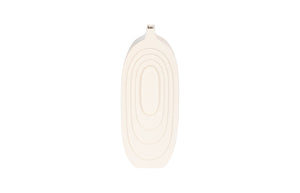 Phillips Collection Sonic Round Vase: Modern Organic Design With Textured Stone Cast Finish For Effortless Elegance Off White Resin Composite Ph53129
