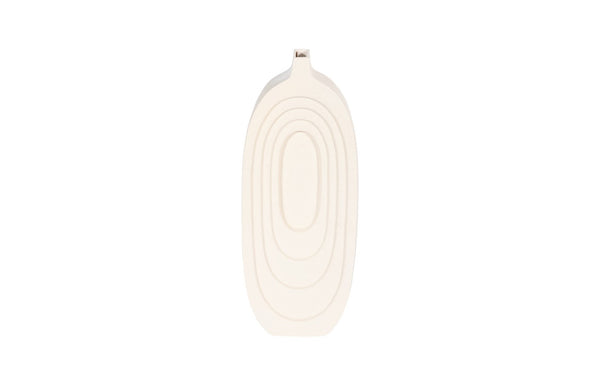 Phillips Collection Sonic Round Vase: Modern Organic Design With Textured Stone Cast Finish For Effortless Elegance Off White Resin Composite Ph53129