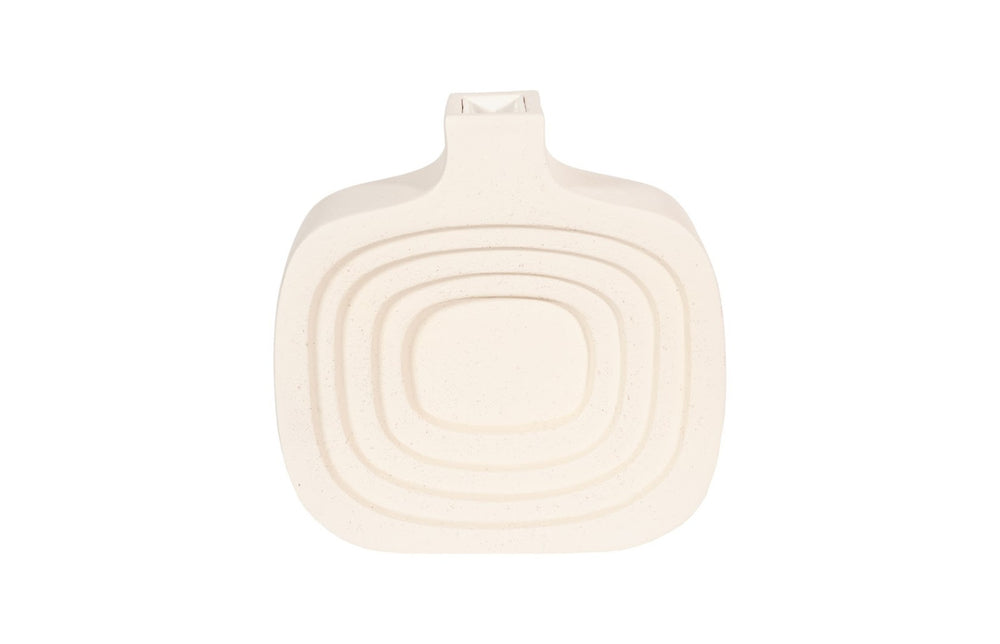 Phillips Collection Sonic Round Vase: Sculptural Off-White Decorative Accent for Modern Interiors and Floral Displays Short PH53130