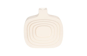 Phillips Collection Sonic Round Vase: Modern Organic Design With Textured Stone Cast Finish For Effortless Elegance Off White Resin Composite Ph53130