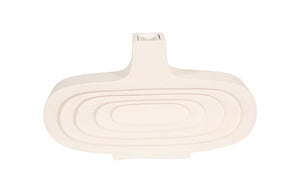 Phillips Collection Sonic Round Vase: Sculptural Off-White Decorative Accent for Modern Interiors and Floral Displays Wide PH53131
