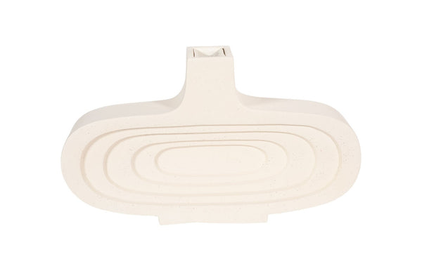 Phillips Collection Sonic Round Vase: Sculptural Off-White Decorative Accent for Modern Interiors and Floral Displays Wide PH53131