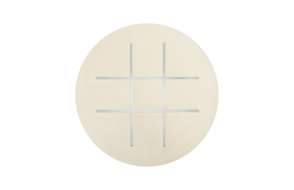 Phillips Collection Tic-Tac-Toe Stone – Oversized Off-White Resin Game for Stylish Indoor & Outdoor Fun and Décor PH54727