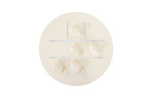 Phillips Collection Tic-Tac-Toe Stone – Oversized Off-White Resin Game for Stylish Indoor & Outdoor Fun and Décor PH54727