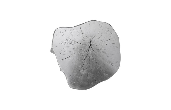 Phillips Collection Log Trunk Stool Cast Resin with Metallic Leaf Finish Sculptural Accent for Modern Interiors Silver PH55914