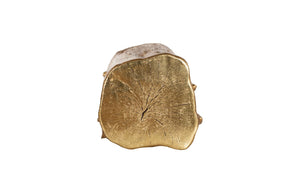 Phillips Collection Log Stool – Sculptural Accent with Silver Leaf Finish for Modern Spaces and Versatile Use Gold Leaf, SM PH55915