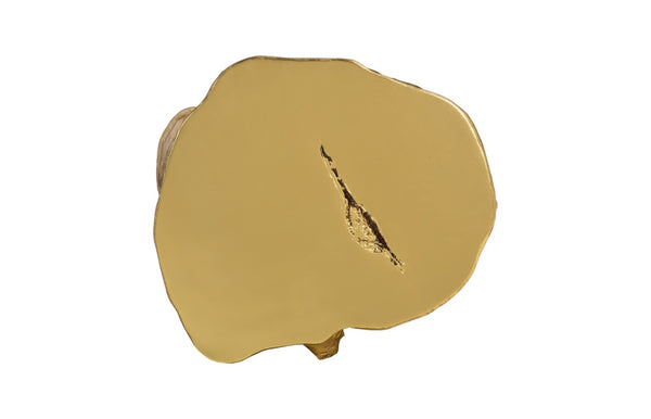 Phillips Collection Log Stool – Sculptural Accent with Silver Leaf Finish for Modern Spaces and Versatile Use Gold Leaf, LG PH56278