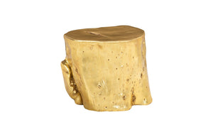 Phillips Collection Log Stool – Sculptural Accent with Silver Leaf Finish for Modern Spaces and Versatile Use Gold Leaf, LG PH56278