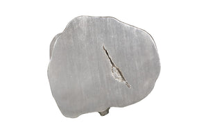 Phillips Collection Log Large Silver Leaf Stool - Modern Organic Design For Chic Interiors & Coastal Decor Accents Silver Resin Ph56279