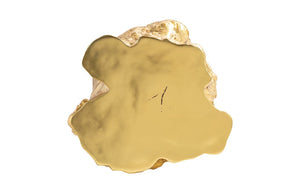 Phillips Collection Log Side Table – Chic Modern Accent Table with Rustic Textures for Living Room or Bedroom Decor Gold Leaf PH56280
