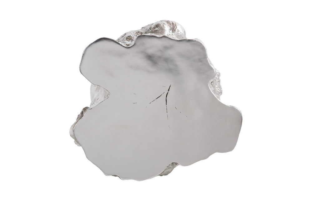 Phillips Collection Log Side Table – Chic Modern Accent Table with Rustic Textures for Living Room or Bedroom Decor Silver Leaf PH56281