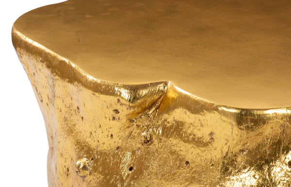 Phillips Collection Log Coffee Table - Glamorous Natural Charm with Sculptural Design for Modern Eclectic Interiors Gold Leaf PH56282