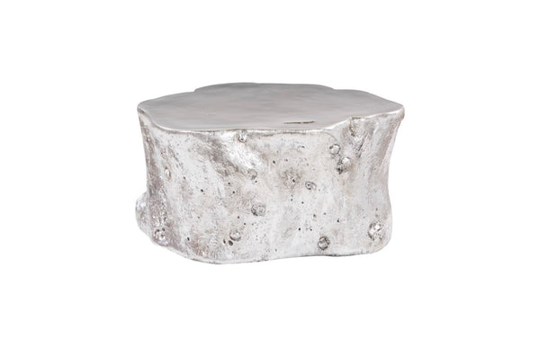 Phillips Collection Log Coffee Table - Glamorous Natural Charm with Sculptural Design for Modern Eclectic Interiors Silver Leaf PH56283