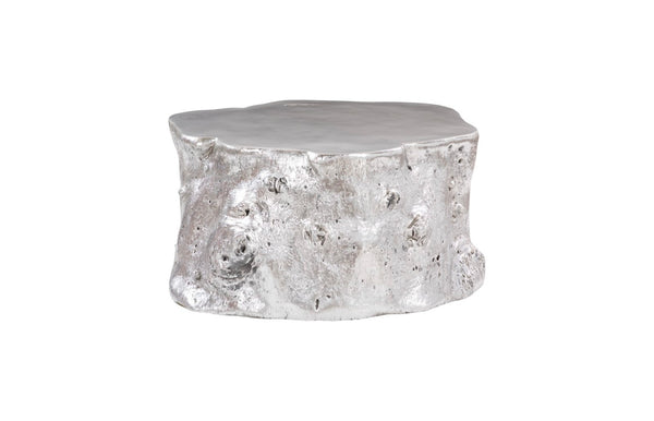 Phillips Collection Log Coffee Table - Glamorous Natural Charm with Sculptural Design for Modern Eclectic Interiors Silver Leaf PH56283