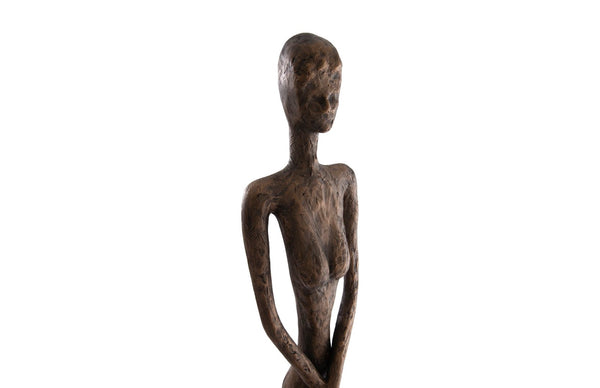 Phillips Collection Lottie Sculpture - Mid-Century Modern Elegance with Handcrafted Texture for Stylish Home Decor Bronze Finish, Resin PH56284