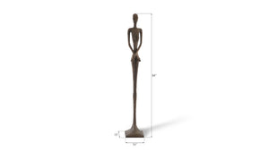 Phillips Collection Lottie Sculpture - Mid-Century Modern Elegance with Handcrafted Texture for Stylish Home Decor Bronze Finish, Resin PH56284