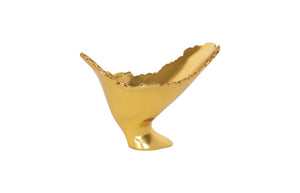 Phillips Collection Burled Decorative Vase – Modern Organic Charm in Durable Composite for Stylish Home Accents Gold Leaf PH56703