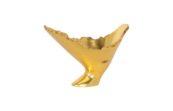 Phillips Collection Burled Decorative Vase – Modern Organic Charm in Durable Composite for Stylish Home Accents Gold Leaf PH56703